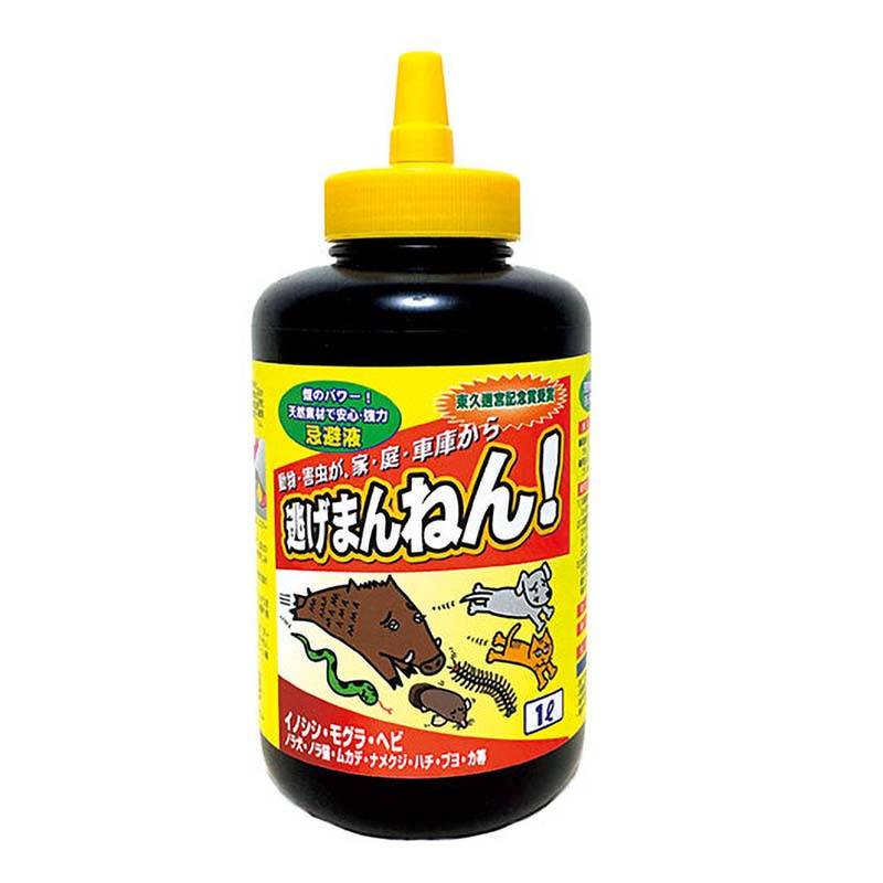 忌避剤 逃げまんねん 液体タイプ 1L入 12本セット 忌避液 害獣 害虫 セイコー産業 タS 個人宅配送不可 代引不可