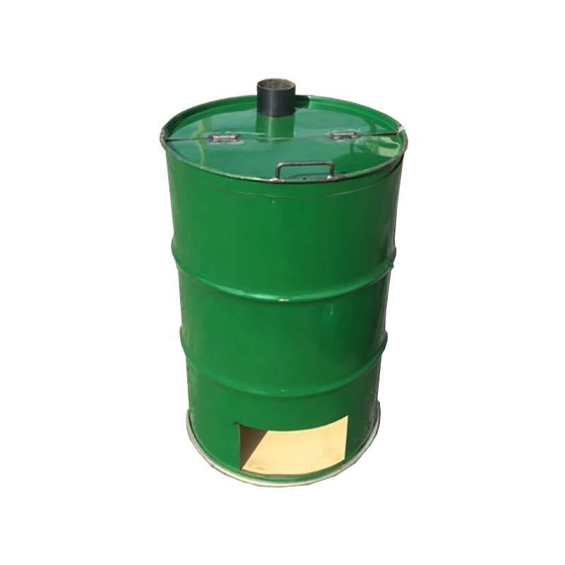 塗装無 緑 ドラム缶焼却炉 煙突付 200L ドラム缶 焼却炉 家庭用 ミY 代引不可