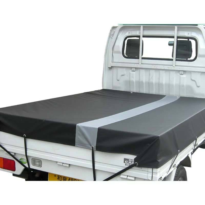 トラックシート 軽トラ用 ライン ターポリンシート STL-BK ブラック 1.9×2.1m 荷台サイズ 140×200cm用 防水 平張り カSDZ