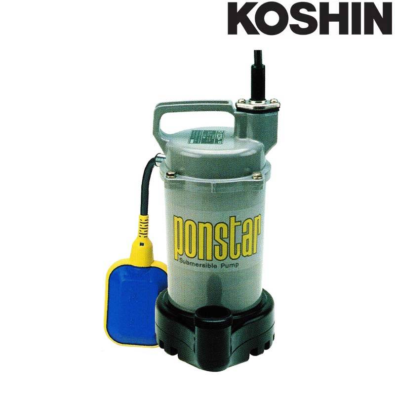 簡易汚物用水中ポンプ ポンスター PSK-63210A 60Hz フロートスイッチ付 口径32mm 全揚程8m 重量5.4kg 工進 KOSHIN 排水 給水 シB 代引不可
