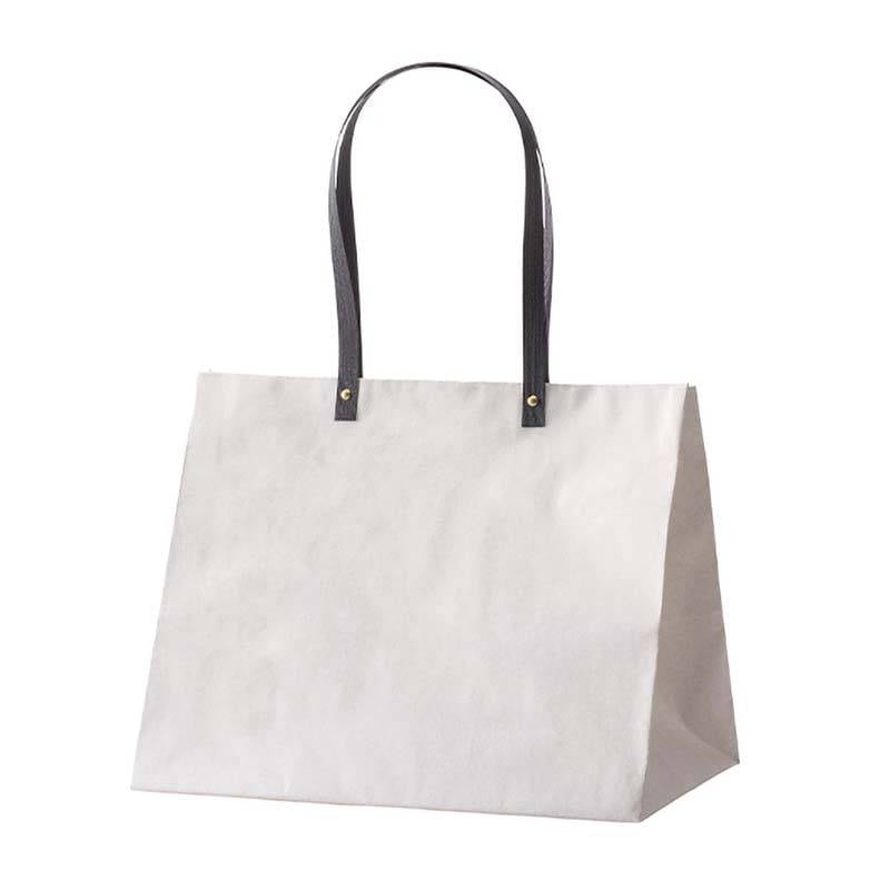 25枚 キャリーバッグ HK-L ホワイト 187-314241-0 紙袋 手提げ袋 ギフト 袋 花材 花資材 松K 代引不可