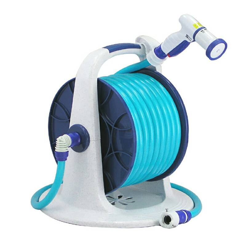 三洋 J5-Q306R ジュノ ホースリール 15×30m ホース リール セット 多機能ノズル ホースねじれ 防止 耐圧ホース 三洋化成 福KD