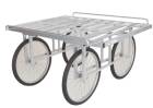 ハラックス 楽太郎 アルミ 製 収穫台車 (強力型) RA-500 伸縮サイドガード付 防J 代引不可|収穫台車|運搬機器