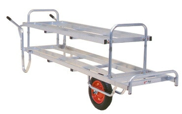 ハラックス コン助 アルミ製 花用二輪車 CN-T360SW 荷台全面フラット 2段タイプ 防J 個人宅配送不可 代引不可