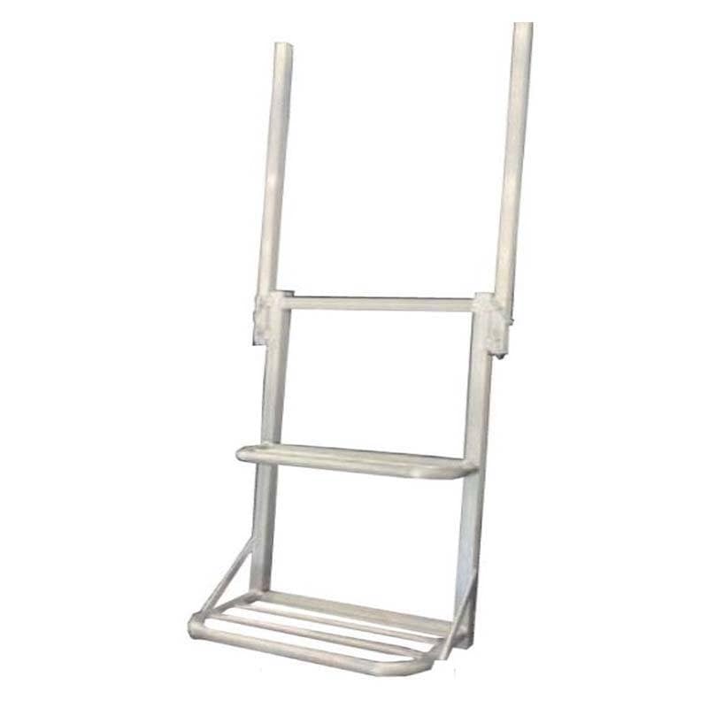 アルミ製 トラック用 荷台はしご ワイドPRO 手すり付き 約80～144cm×約45cm トラック アルミ 荷台 はしご ステップ ステッパー 簡単設置 シンセイ 代引不可