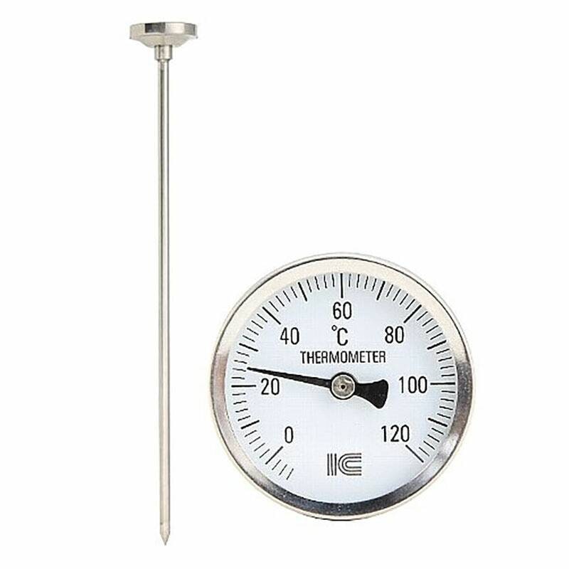 温度計 堆肥用温度計 45cm 表示部上向き バイメタル ステンレス製 温度 測定 管理 アイシー IC 金TD