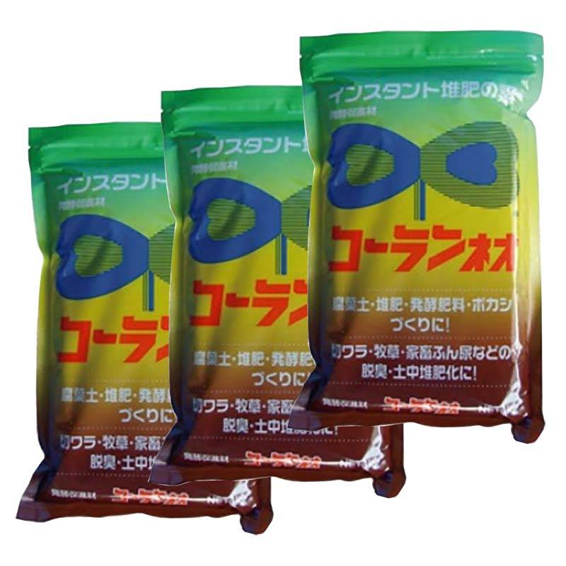 3袋 新 コーランネオ 1kg 腐熟促進 強力脱臭 堆肥 腐葉土 発酵肥料 腐葉土 堆肥 ボカシ 農業 園芸 ガーデニング 切ワラ 牧草 家畜ふん尿 脱臭 香蘭産業 サT DZ