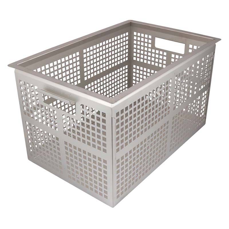 軽量ステンレスコンテナ ST-2A290 側面高通気タイプ 515×340×H290mm 丈夫で長持ち 食品工場 収穫 水切り 洗浄 運搬 保管 スギコ産業 代引不可