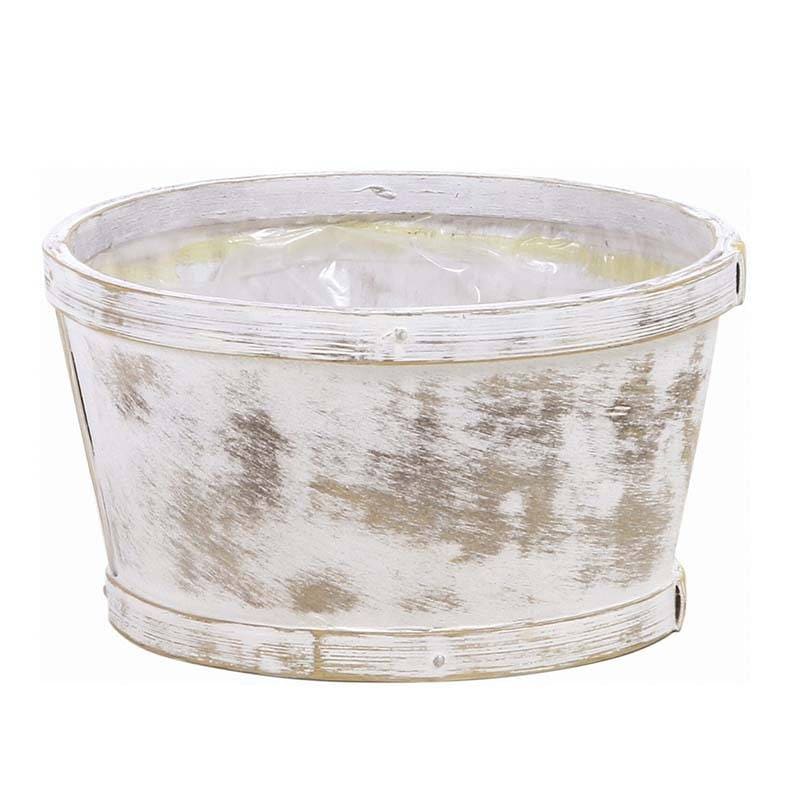10個 アンティークウッディ 丸 手無 SS 745-201W 直径13.5×7.5cm フラワーベース かご カゴ 籠 バスケット 花器 花材 松K 代引不可