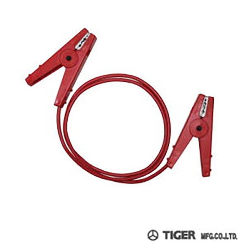 タイガー ワニグチコネクト 90赤 長さ900mm TBS-WC90R ワニ口コネクト さく線 ネット 電気柵 野生動物 イノシシ 獣害防止 ハオ 代引不可
