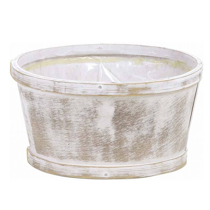 10個 アンティークウッディ 丸 手無 S 745-202W 直径15×8cm フラワーベース かご カゴ 籠 バスケット 花器 花材 松K 代引不可