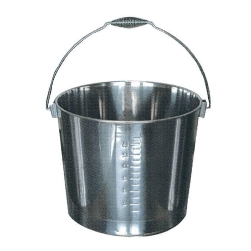 18-8目盛付 バケツ バネ取手 SH-640B-H 容量約10L スギコ 耐久性 耐食性 ステンレス製 運搬 スギコ産業 代引不可