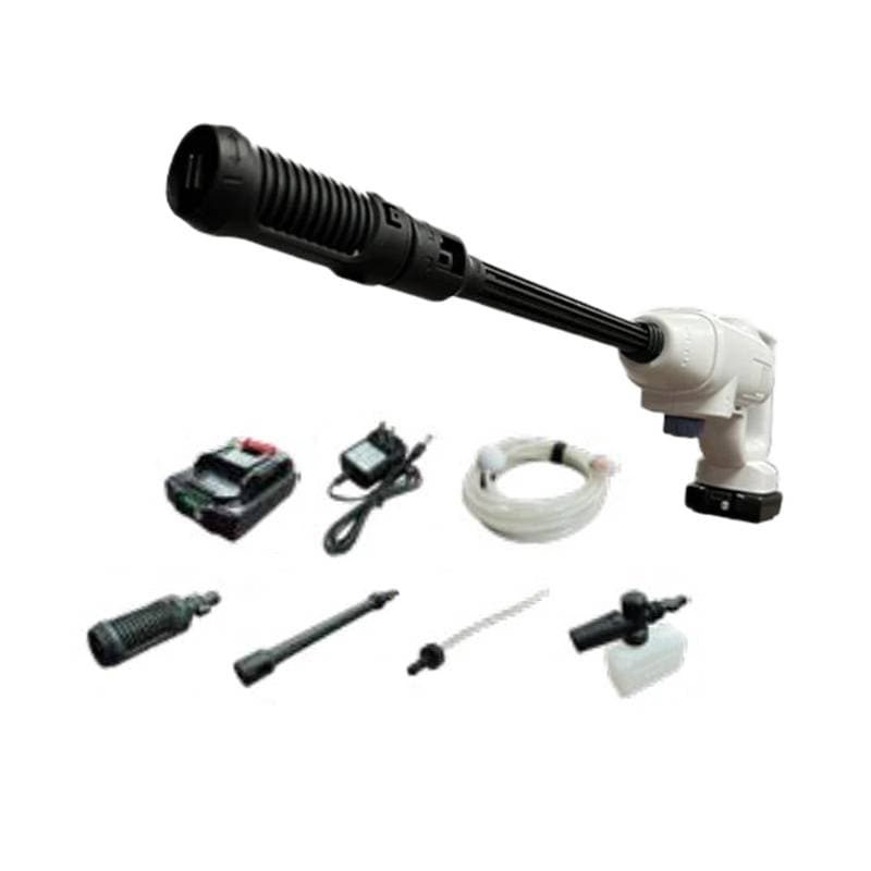 WAKO バッテリー式コードレス高圧洗浄機 KM06291 和光商事 シンプル 大容量バッテリー LED残量表示付 5mホース付 水道 接続作業不要 三冨D