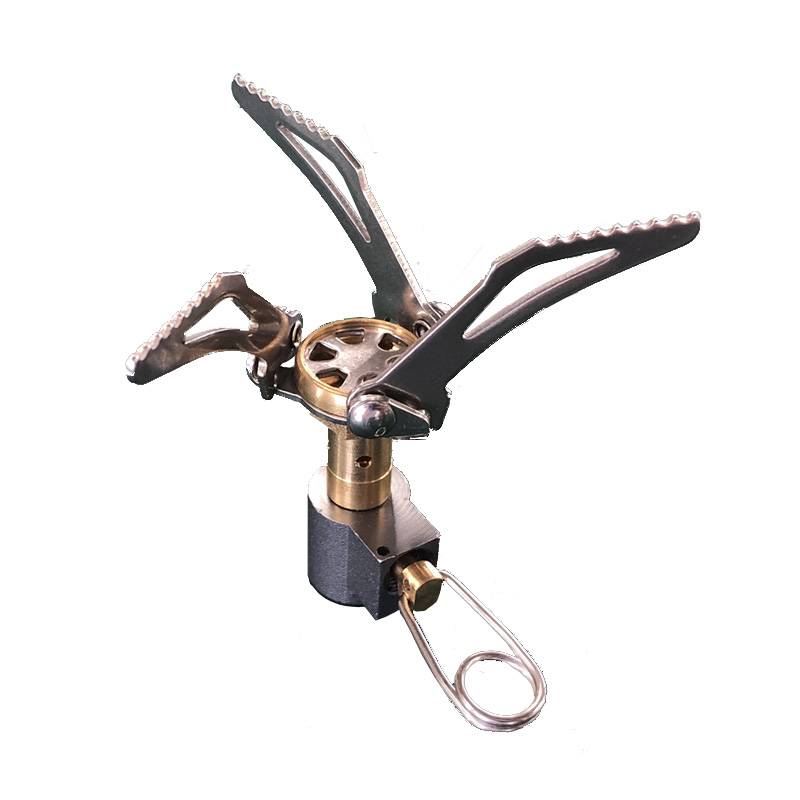 シングルバーナー ガスバーナー 収納袋付 OD缶用 折りたたみ アウトドア キャンプ 登山 クッカー ポータブル チタン 軽量 AEZ