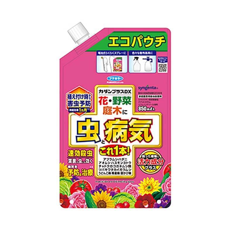 フマキラー カダンプラスDX エコパウチ 850ml 12個 園芸用 殺虫剤 殺菌剤 害虫対策 カ園 個人宅配送不可 代引不可