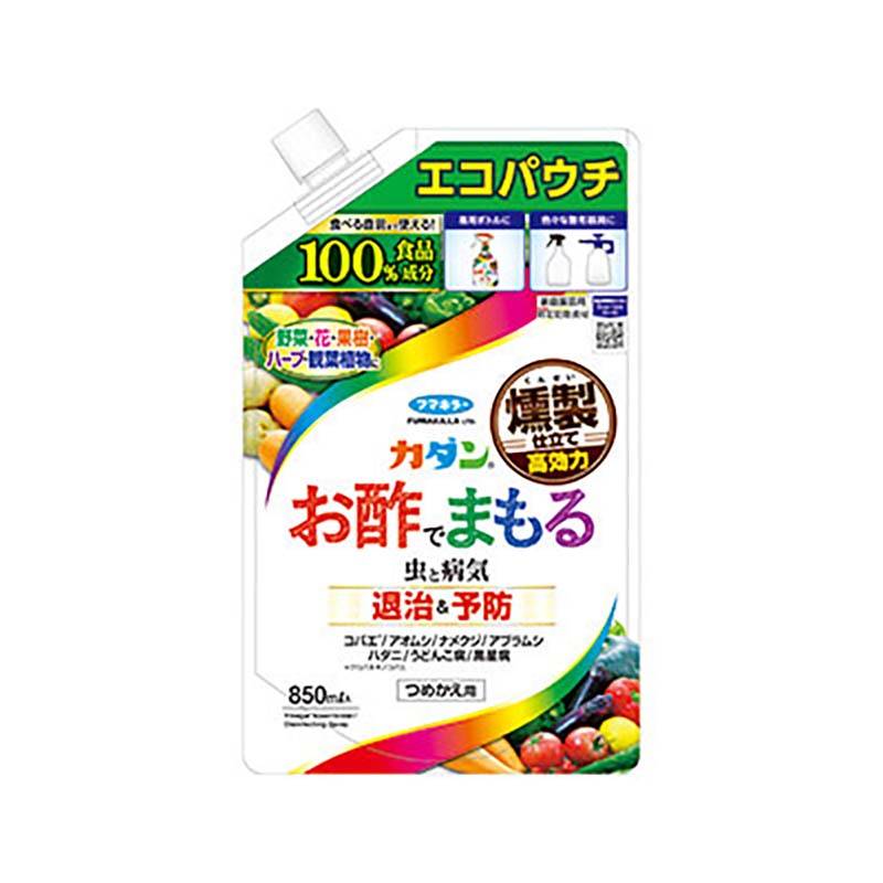 フマキラー カダン お酢でまもる エコパウチ 850ml 12本 園芸用 殺虫剤 殺菌剤 害虫対策 酢酸 食品成分 カ園 個人宅配送不可 代引不可