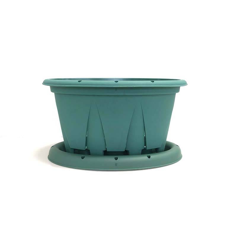 スリットプランター 500型 MR モスグリーン 10個 SLITPOT SERIES 底面給水機能付 楕円型 スリット鉢 プランター 兼弥 サT 代引不可