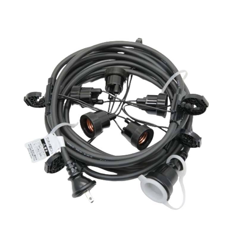 農業用 ハウス内電球コード 万能タイプ CCB5M-L5-P1 提灯5灯 間隔1m 全長5m 提灯コード 防水 農業 長谷川製作所 代引不可