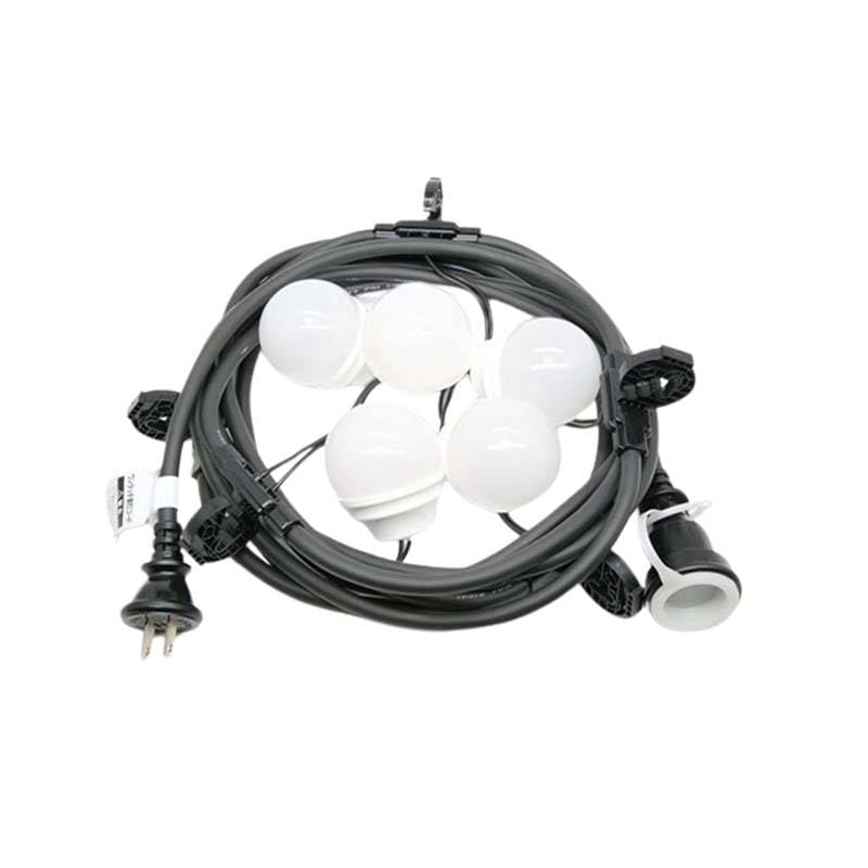 農業用 ハウス内電球コード LEDタイプ CCL5M-L5-P1 LED電球5灯 間隔1m 全長5m 提灯コード 防水 農業 長谷川製作所 代引不可