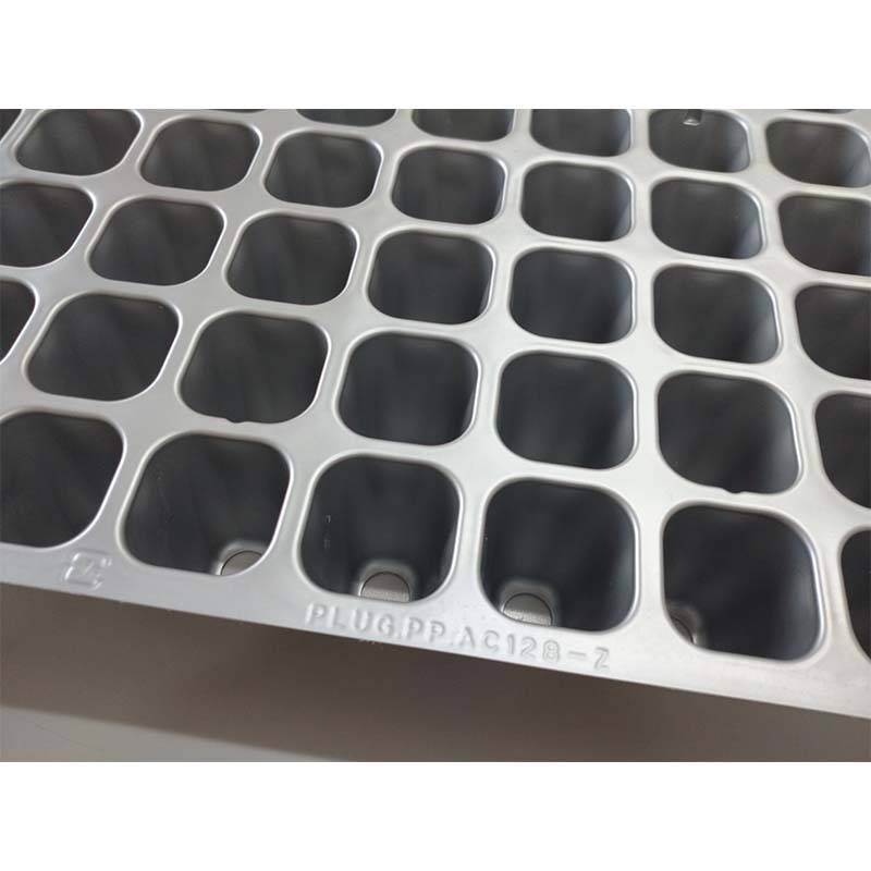 100枚 プラグトレー 銀 128穴 Z リブなし 300×589mm ポリプロピレン 国産 全農タイプ 育苗トレー アンドウケミカル サT 個人宅配送不可 代引不可