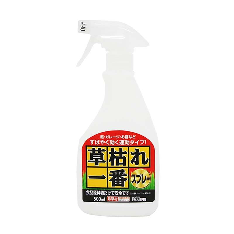 20本 草枯れ一番 スプレー 500ml 除草剤 速効タイプ 除草 雑草対策 非農耕地用 食品原料 安全 庭 ガレージ 日本製 パネフリ タS 代引不可