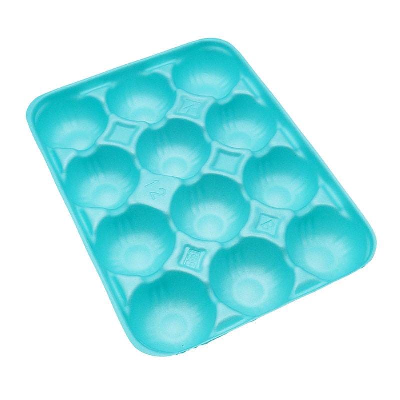 100枚 PSP フルーツトレー 12穴 3kg用 355×270mm グリーンS コバヤシ 12H 果物容器 ホールトレー 桃 なしり んご などに 大K D