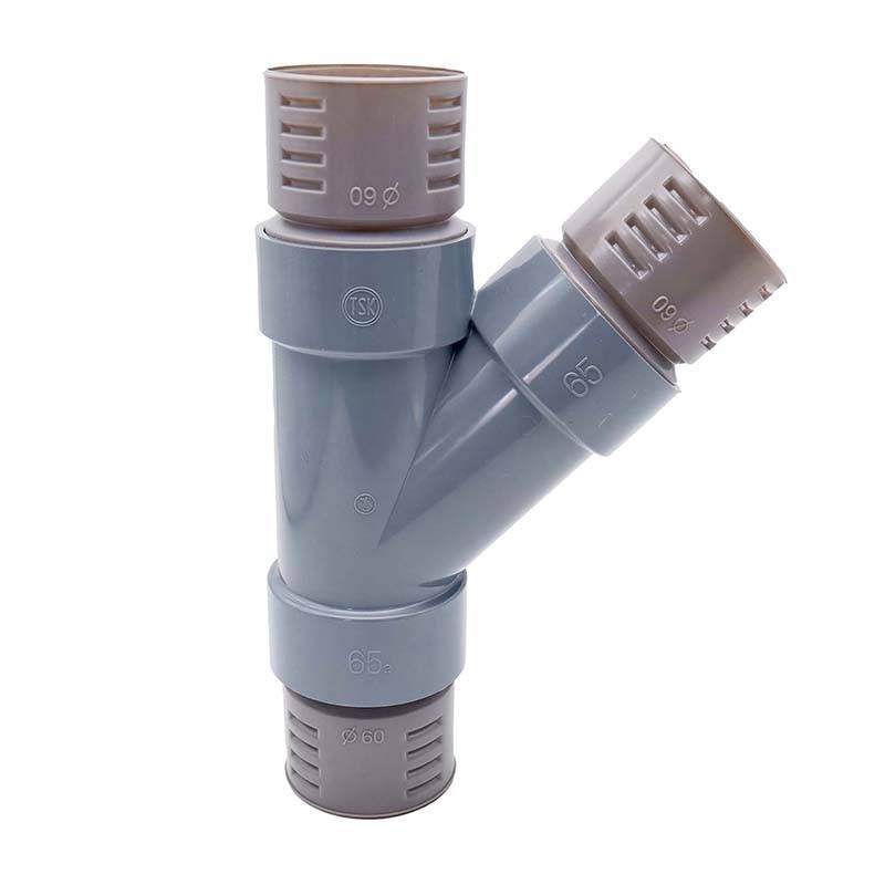 農業資材ならプラスワイズ本店｜暗渠パイプ部品 Y字管 φ60mm PE暗渠