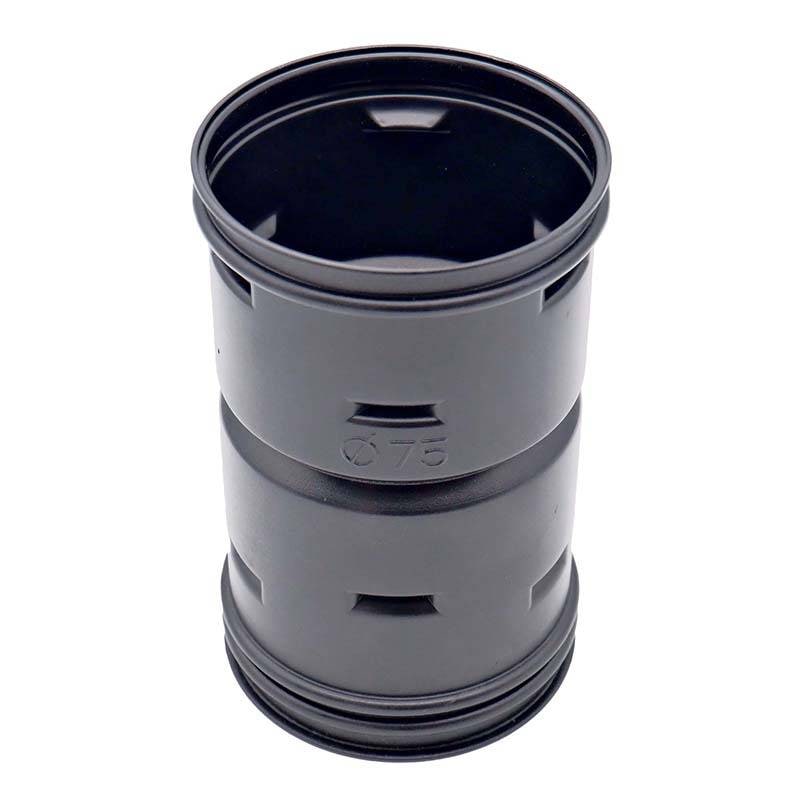 暗渠パイプ部品 ソケット φ75mm PE暗渠排水管 部品 暗渠パイプ あんきょ資材 水はけ 水たまり解消 T産 代引不可