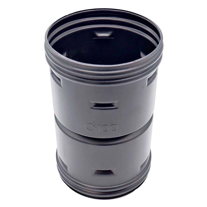 暗渠パイプ部品 ソケット φ100mm PE暗渠排水管 部品 暗渠パイプ あんきょ資材 水はけ 水たまり解消 T産 代引不可