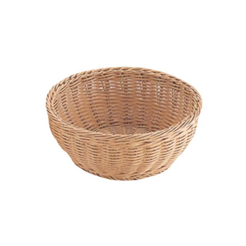 かご PP 丸型 バスケット 21型 RO-205-IV アイボリー 水洗い可 カゴ 容器 スS 代引不可