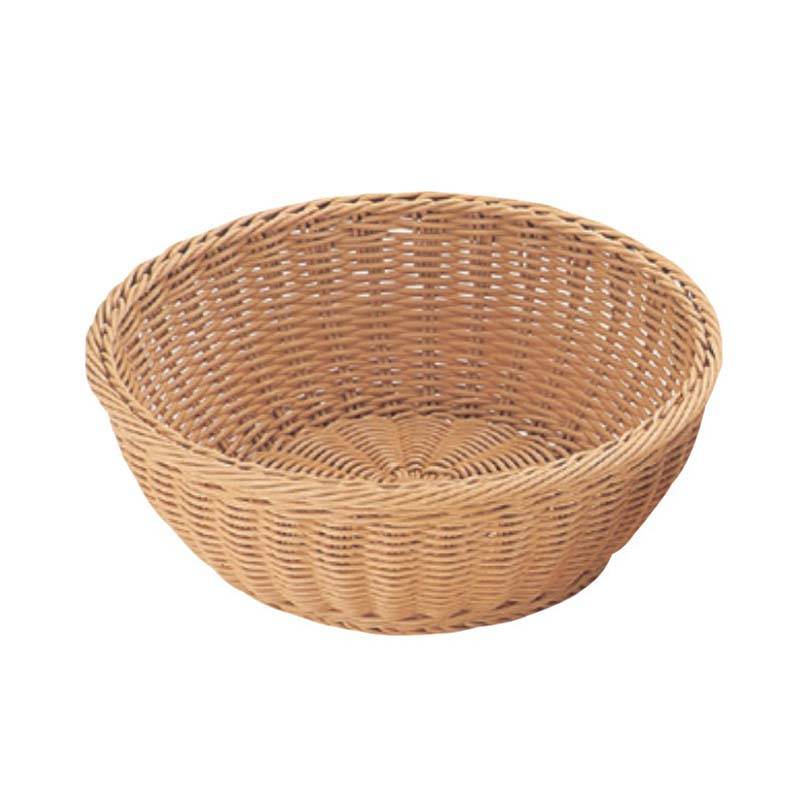 かご PP 丸型 バスケット 30型 RO-213-IV アイボリー 水洗い可 カゴ 容器 スS 代引不可