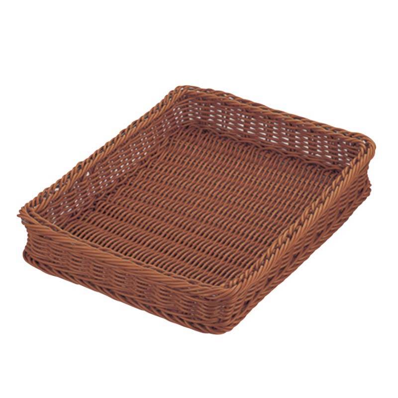 かご PP 角型 フードバスケット 60型 VBR-921-BR ブラウン 水洗い可 カゴ 容器 スS 代引不可