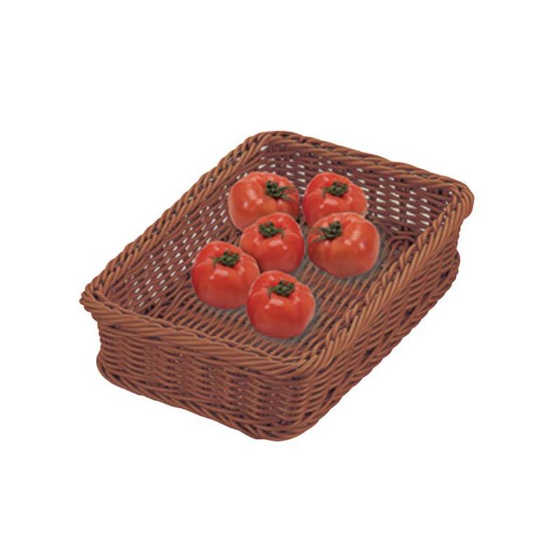 かご PP 角型 フードバスケット 45型 VBR-925-BR ブラウン 水洗い可 カゴ 容器 スS 代引不可