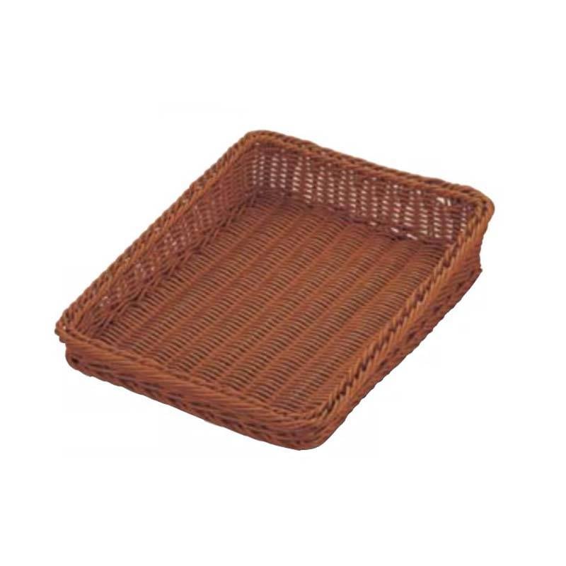 かご PP 角型 フードバスケット 60型 VBR-923-BR ブラウン 水洗い可 カゴ 容器 スS 代引不可