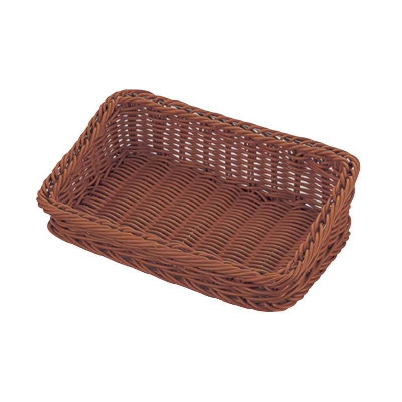 かご PP 角型 フードバスケット 45型 VBR-927-BR ブラウン 水洗い可 カゴ 容器 スS 代引不可