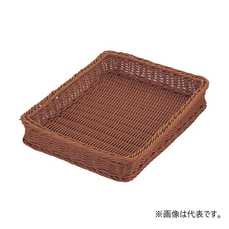 かご PP 角型 フードバスケット 60型 VBR-949-BR ブラウン 水洗い可 カゴ 容器 スS 代引不可
