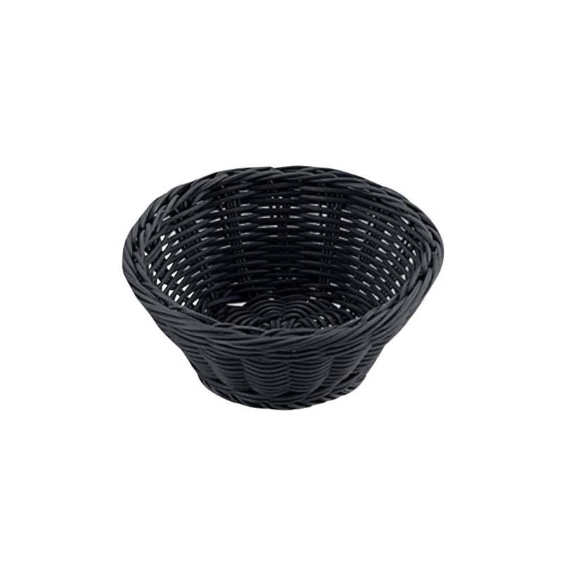 かご PP 丸型 バスケット 18型 RO-431-BK ブラック 水洗い可 カゴ 容器 スS 代引不可