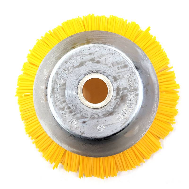 12個 除草用ナイロンブラシ 刈払機専用 アタッチメント GREEN FINGER ブラシ GF-190NB 草刈機 硬鋼線 壁沿い 縁石 隅 キワ 雑草除去 除草 片山利l器 三冨 D