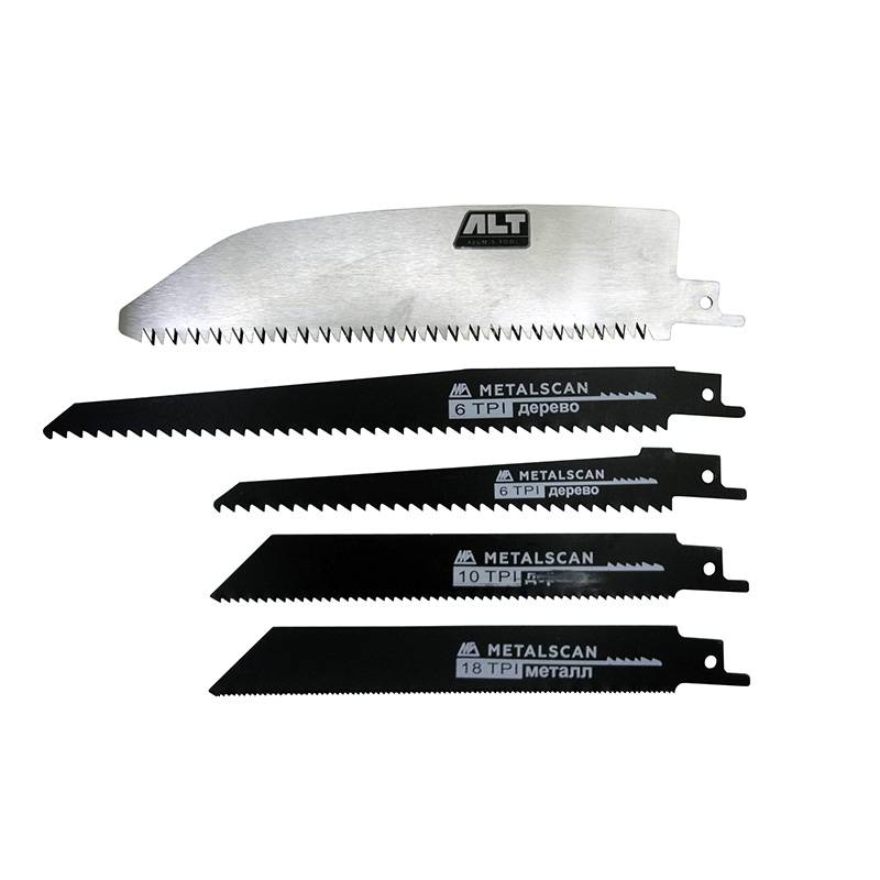 替刃のみ 充電式電動のこぎりレシプロソー用別売替刃ブレード5種一式 ARS-18VKB 切断 アルミス 代引不可