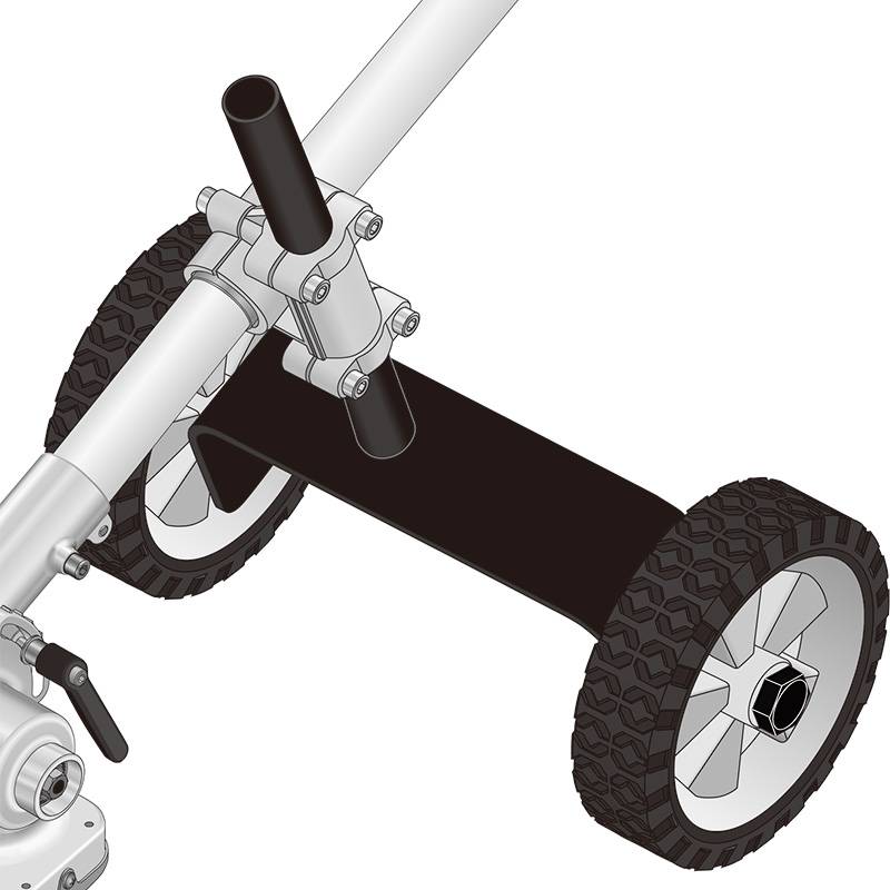 T型バリカン用二輪車セット N-854-2 作業時の疲労軽減 刈払機取付用 草刈り 刈込み 除草 ニシガキ工業 三冨D