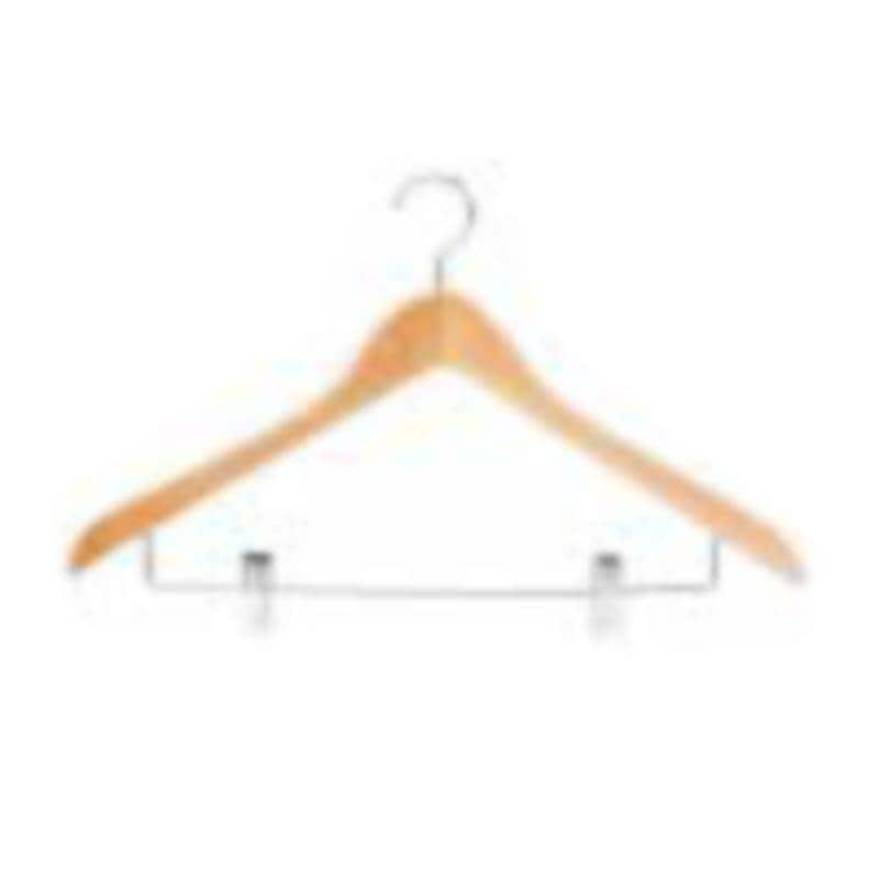 木製 ハンガー ピンチ付 厚み13mm 洋服 ハンガー クリップ付 44064 小柳産業 H