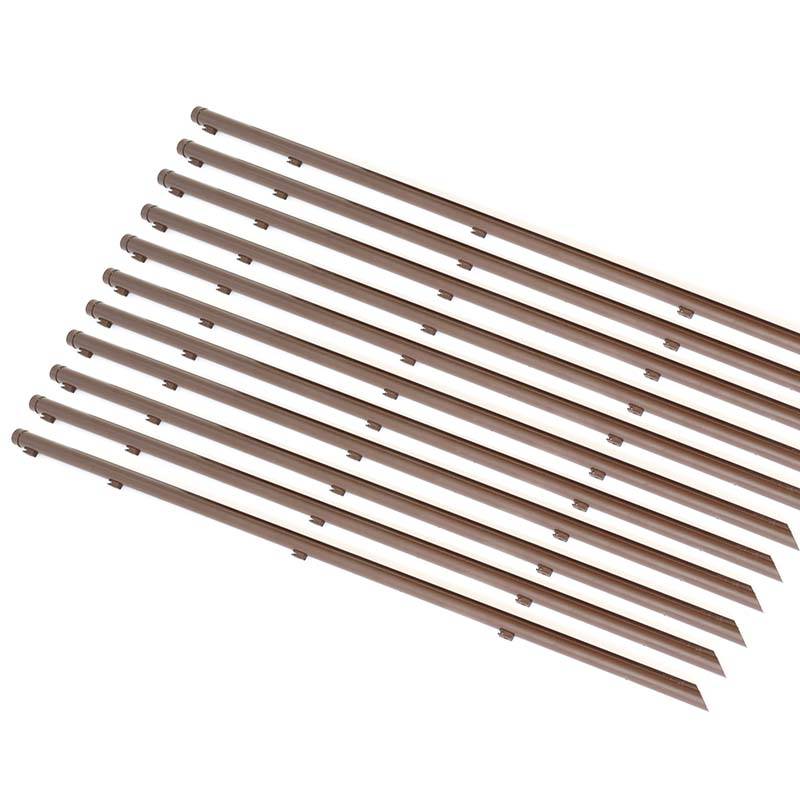 支柱のみ 茶 アニマルフェンス 1.5m用 支柱11本 ブラウン 景観対策 プラスワイズ シN 代引不可 BRF15