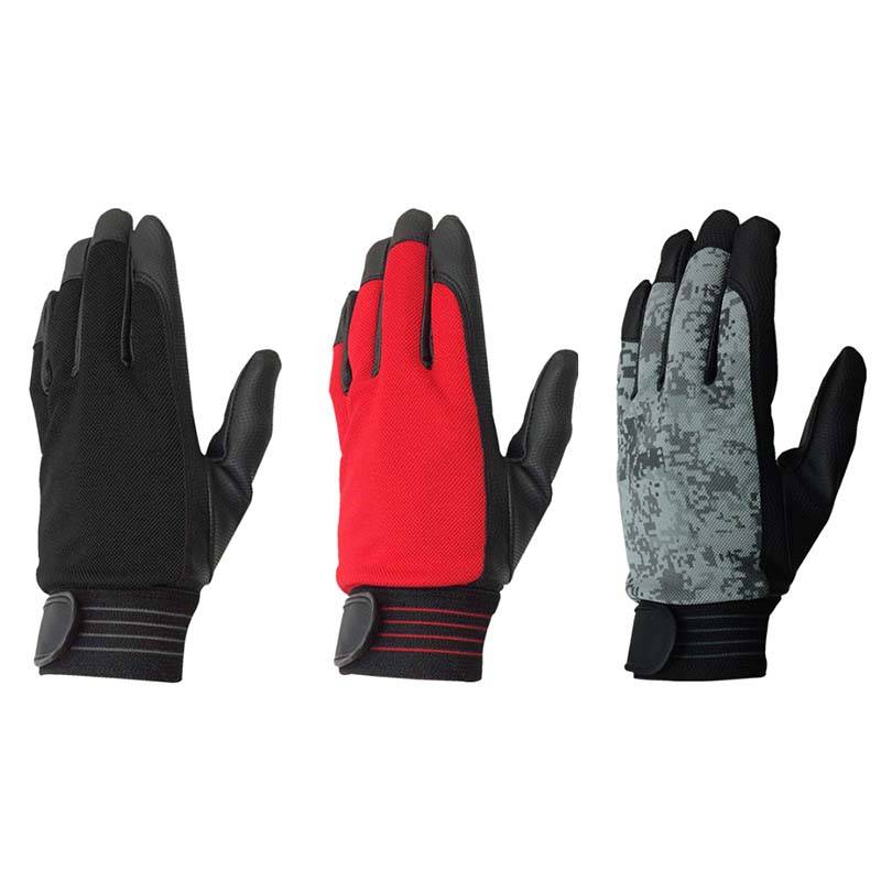 PU手袋 bisline PU縫製甲メリヤスマジック付手袋 3双組 FT-3714-3P アソート ポリウレタン 縫製 手袋 グローブ 作業用 カヴァーワーク D