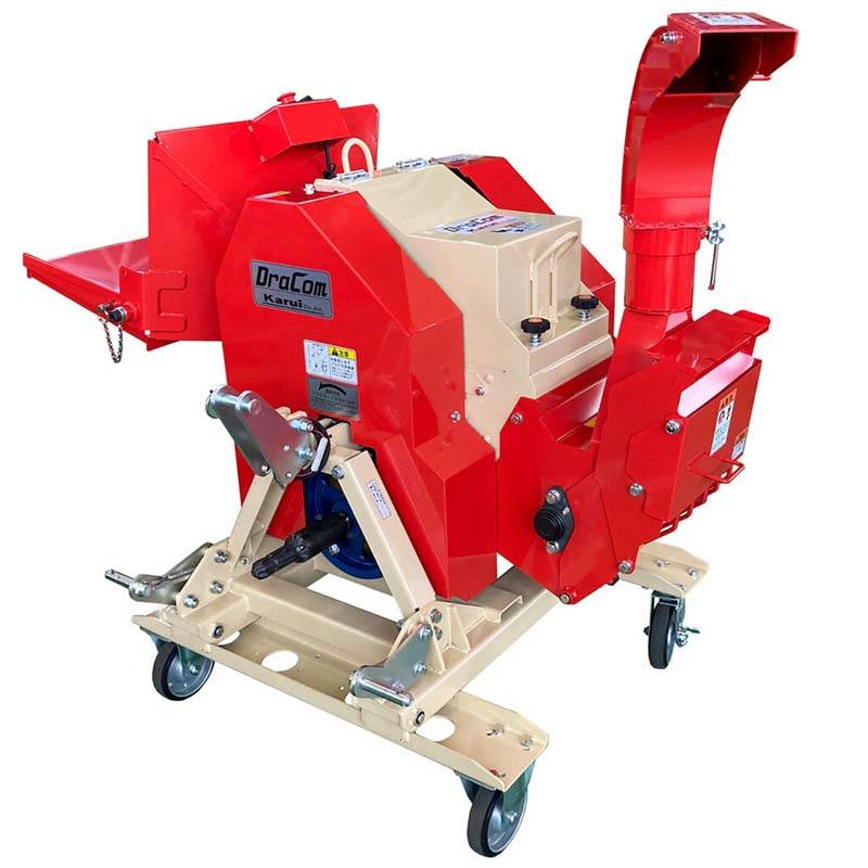 樹木粉砕機 DraComドラコン PTO-1701N 粉砕機 トラクター連結タイプ ブロワ付 ナイフ式 樹木 粉砕 カルイ オK 個人宅配送不可 代引不可