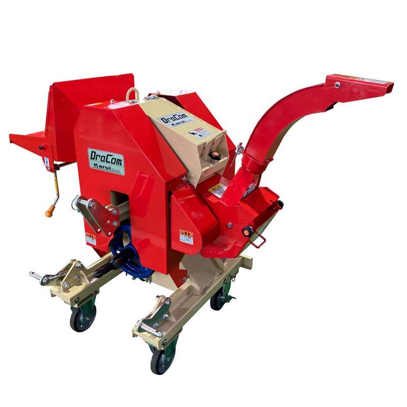 樹木粉砕機 DraComドラコン PTO-1201N 粉砕機 トラクター連結タイプ ブロワ付 ナイフ式 樹木 粉砕 カルイ オK 個人宅配送不可 代引不可