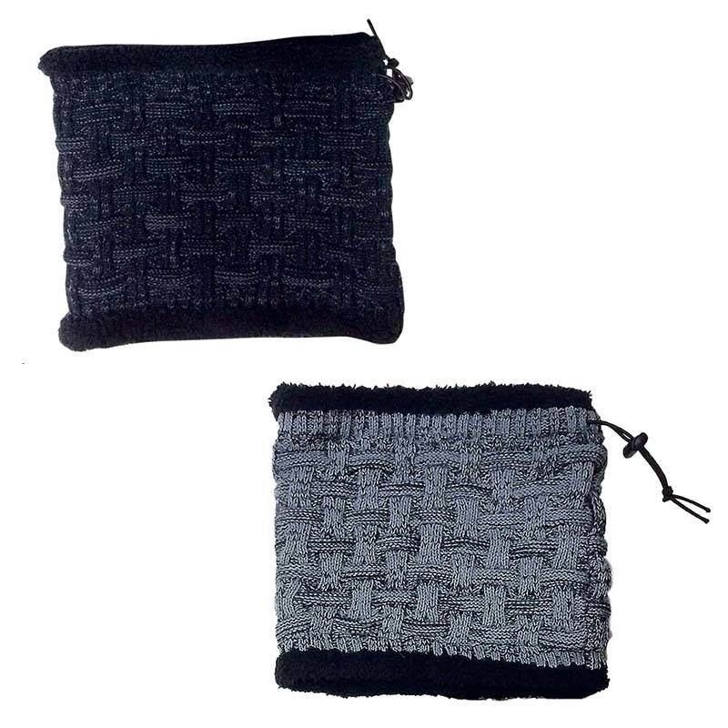 ネックウォーマー 格子編み柄ネックウォーマー AG-80 防寒 保温 冬 アウトドア スポーツ 除雪 作業 カヴァーワーク D