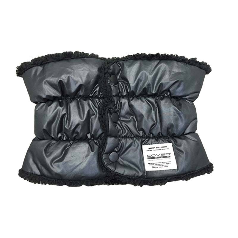 ネックウォーマー ファイバーダウンネックウォーマー AG-95 黒 フロントボタン付 防寒 保温 冬 アウトドア スポーツ 除雪 作業 カヴァーワーク D