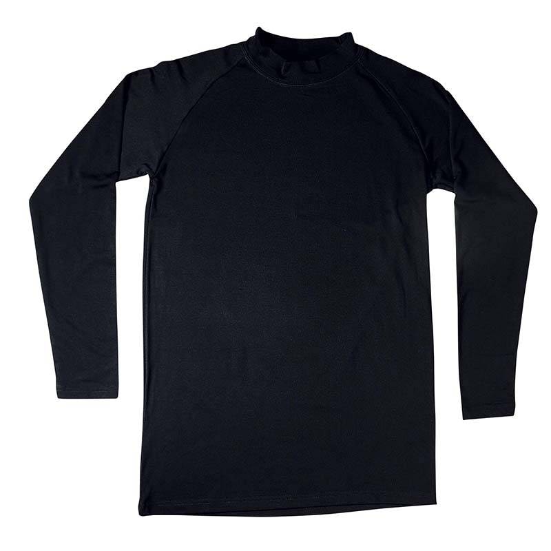 防寒ウェア ピーチ起毛ハイネック TMF-850 黒 メンズ インナー 防寒 保温 冬 アウトドア スポーツ 除雪 作業 カヴァーワーク D