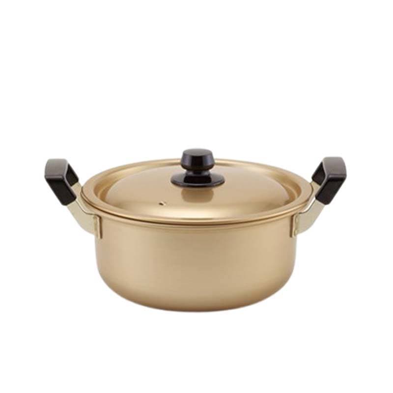 鍋 純しゅう酸味づくし 両手鍋 20cm ガス火用 国産 北陸アルミニウム なべ キッチンウェア 調理器具 金TD