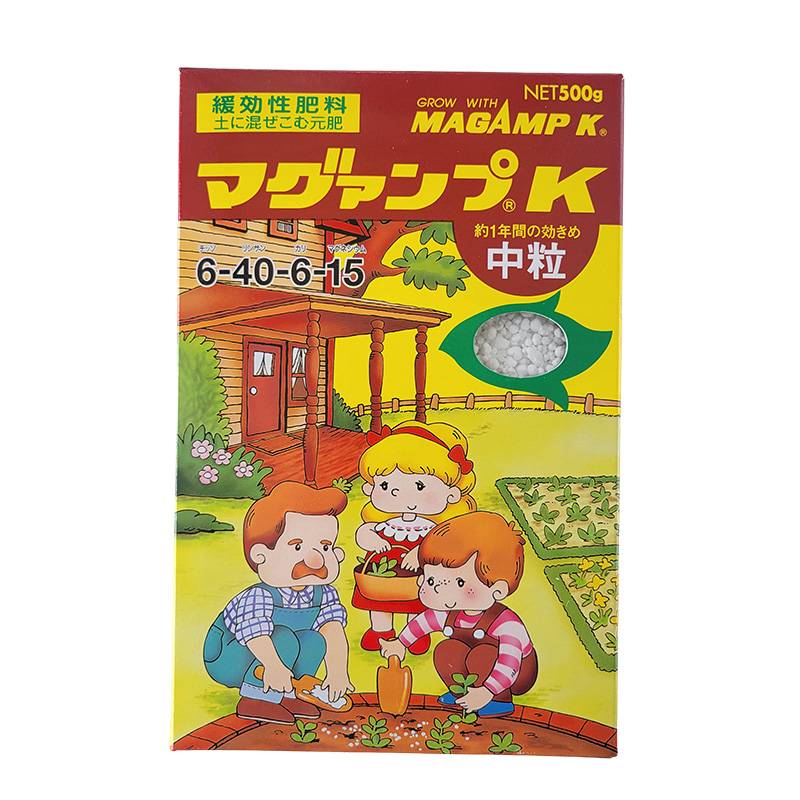 3個 マグァンプ K 中粒 500g 肥効期間半年 6-40-6-15 緩行性肥料 マグアンプK ハイポネックス HYPONeX 福S 代引不可 産直